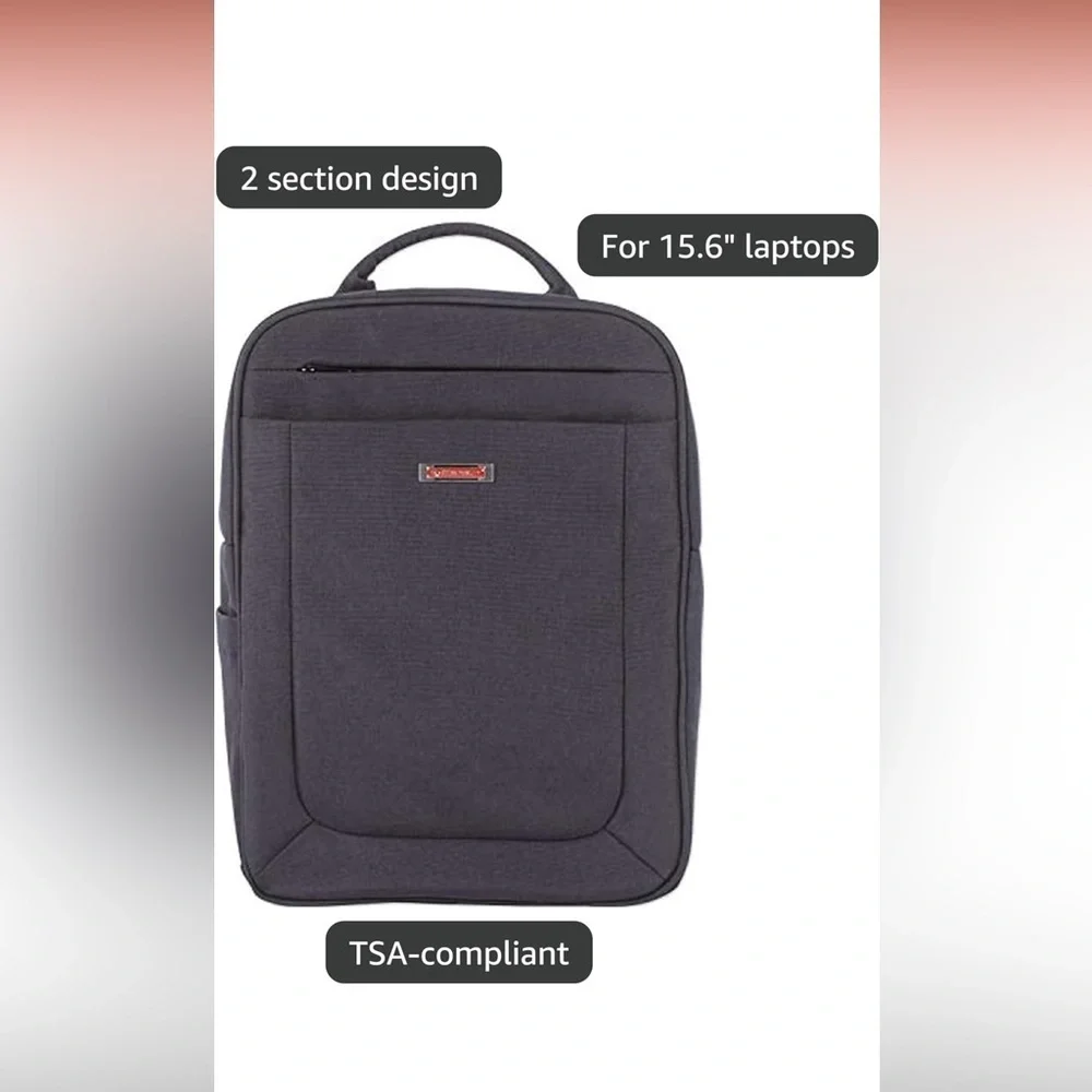 Elegant Black Gray Backpack NWOT